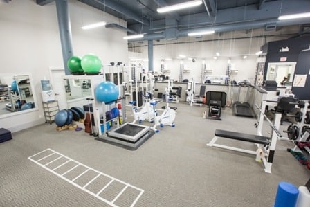 The gym at Collegiate Sports Medicine