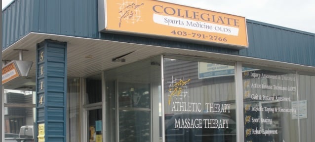 The exterior of Collegiate Sports Medicine in Olds