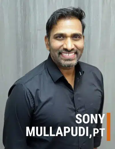 Sony Mullarudi physiotherapist sports medicine team