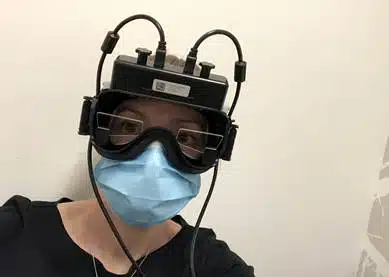 Aspen Haynes in Vestibular Goggles
